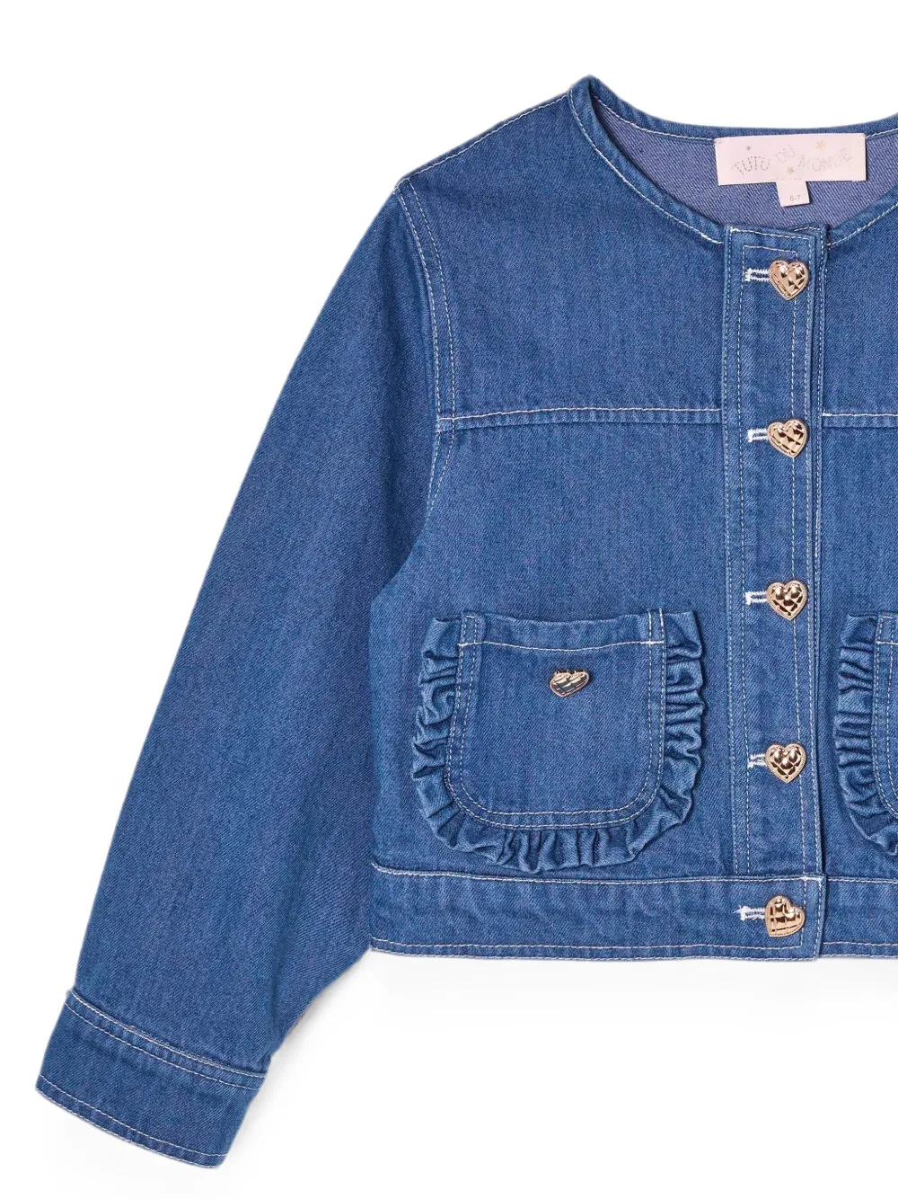 Tutu Du Monde Heartstring spijkerjack met ruches Blauw