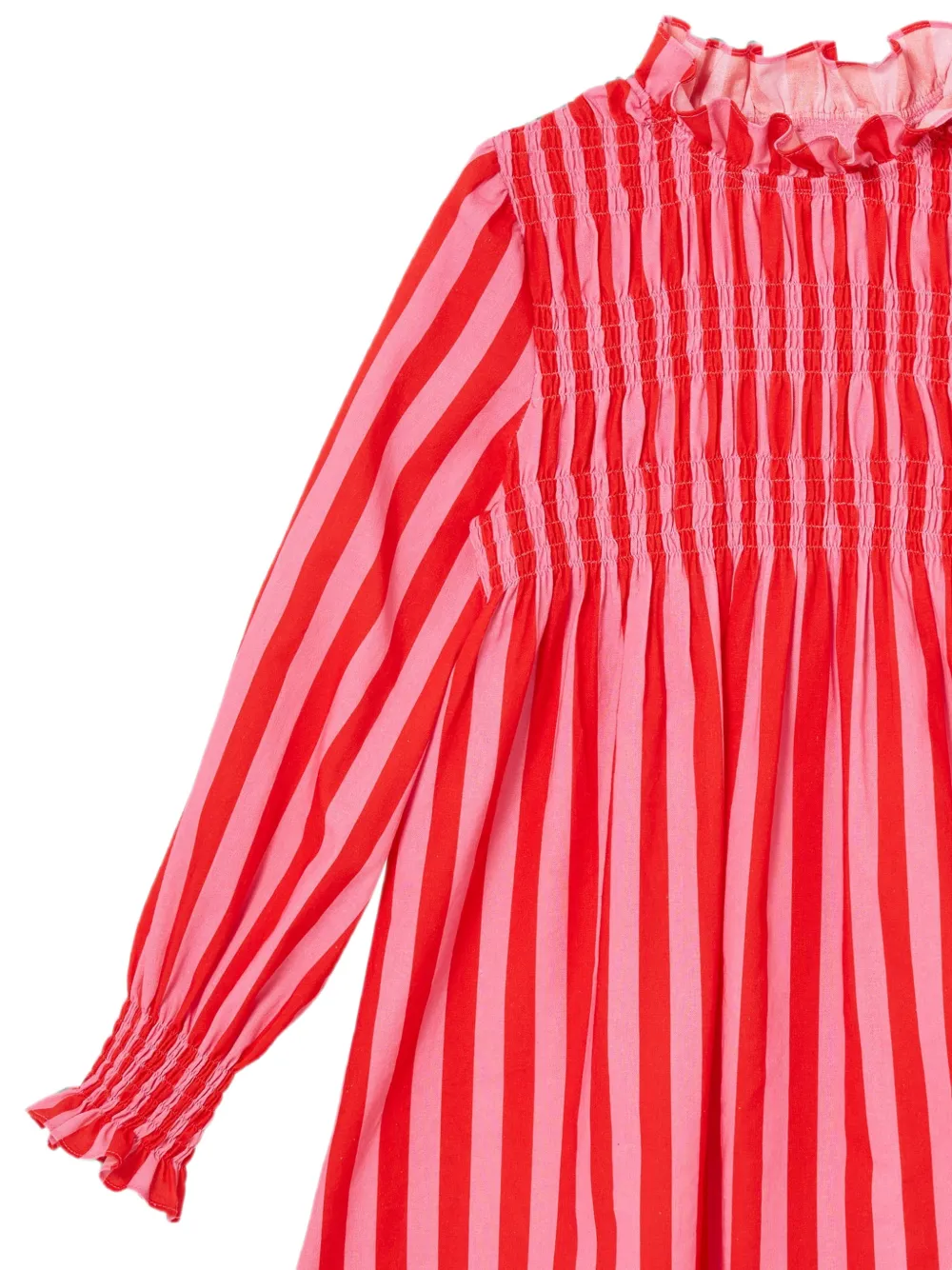 Tutu Du Monde Laurel gesmockte gestreepte jurk Roze