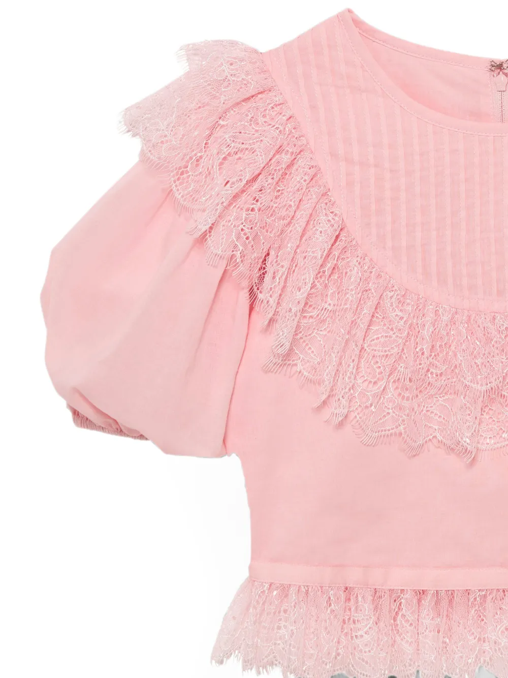 Tutu Du Monde Lullaby top met kanten afwerking en ruches Roze