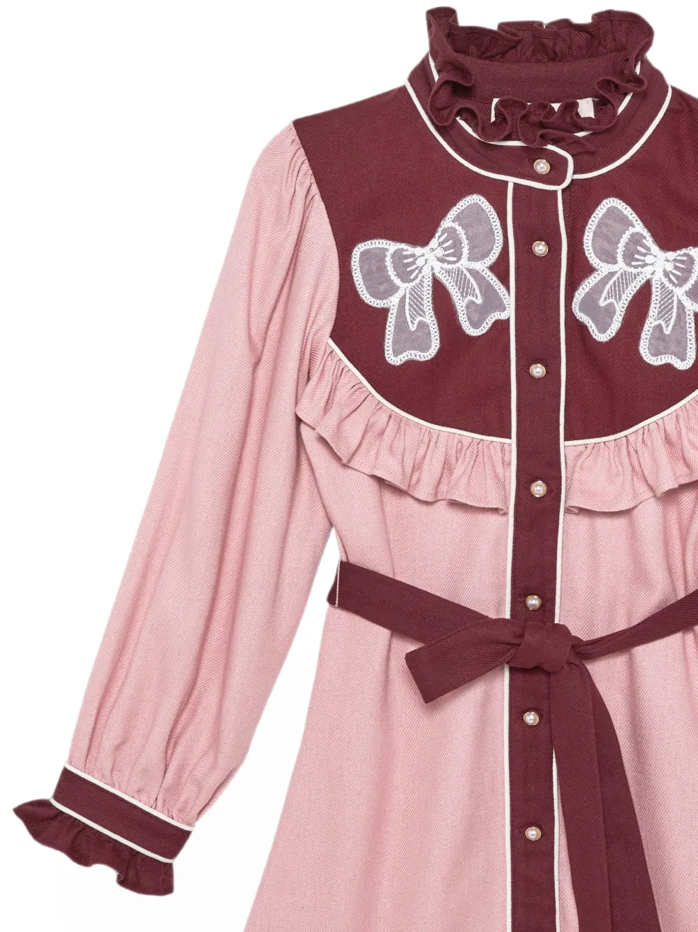 Tutu Du Monde Sweet Memory jurk met ruches en strik-patch Roze