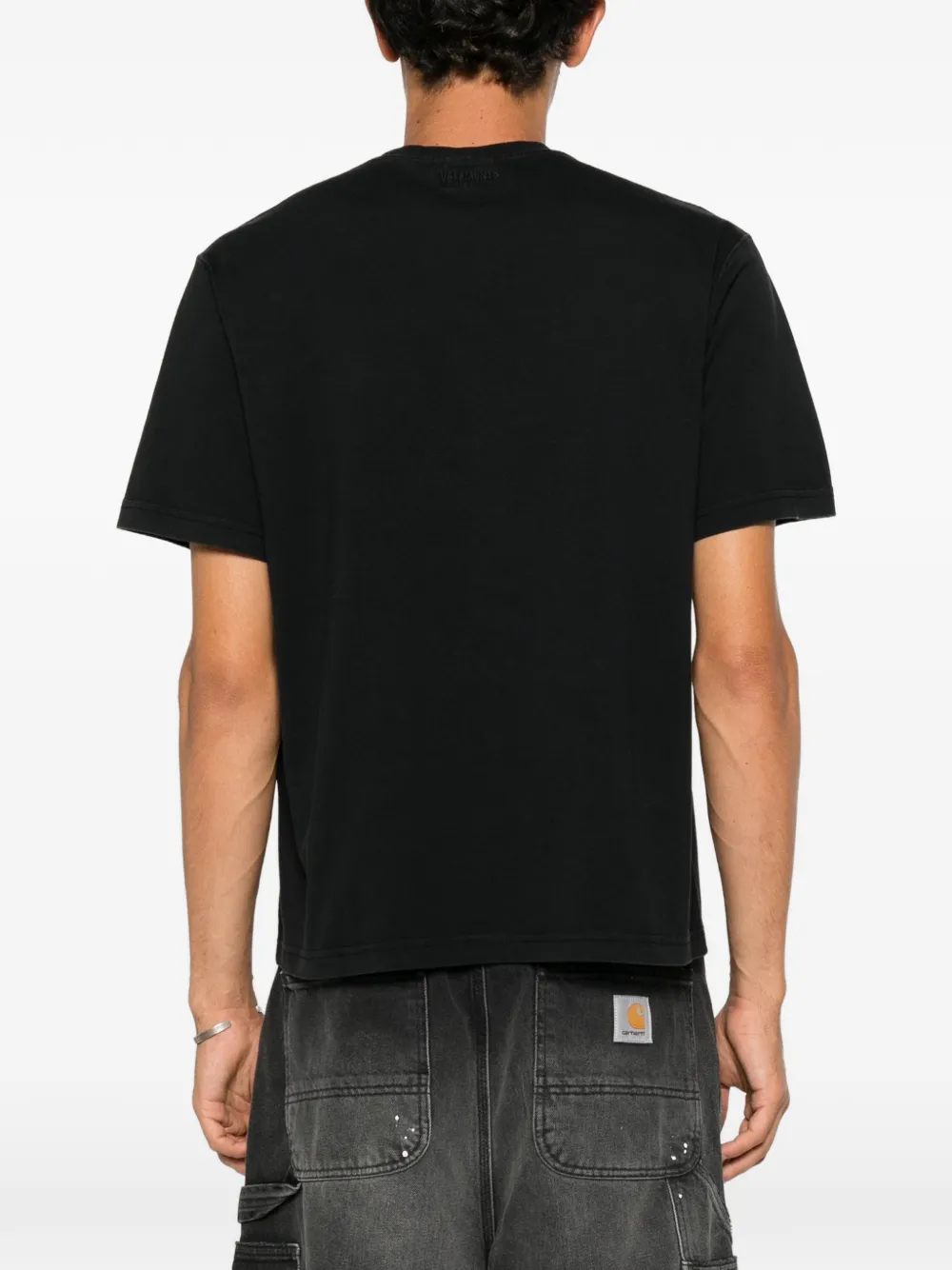 VETEMENTS T-shirt met logoprint Zwart