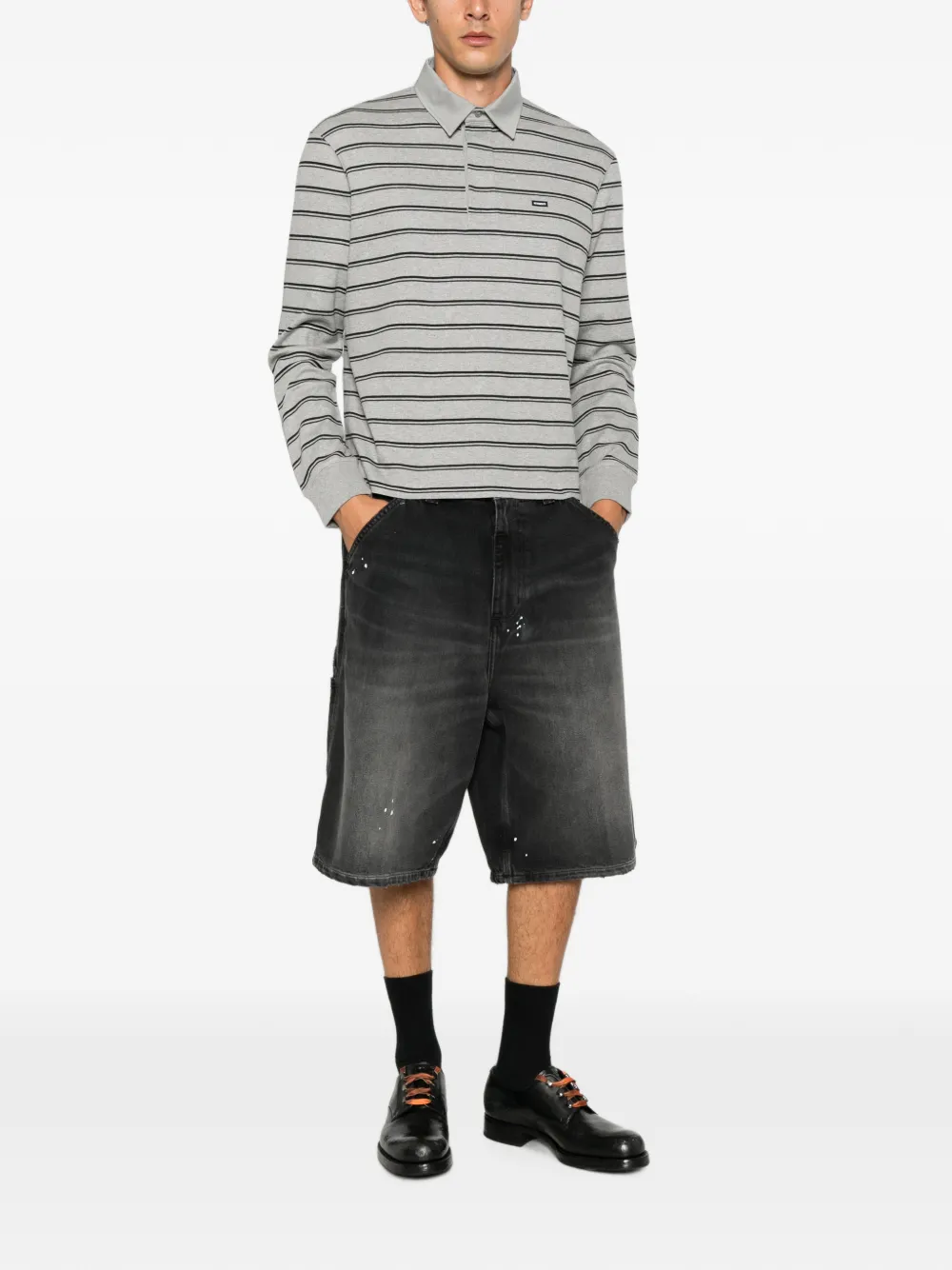 VETEMENTS Gestreept poloshirt Grijs