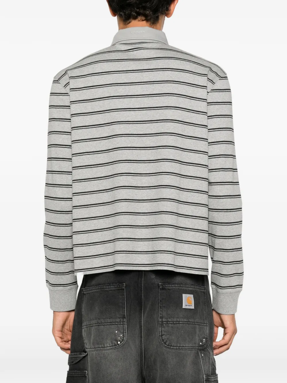 VETEMENTS Gestreept poloshirt Grijs