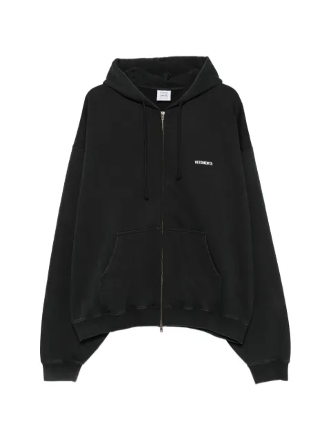 VETEMENTS logo-print zip-up hoodie