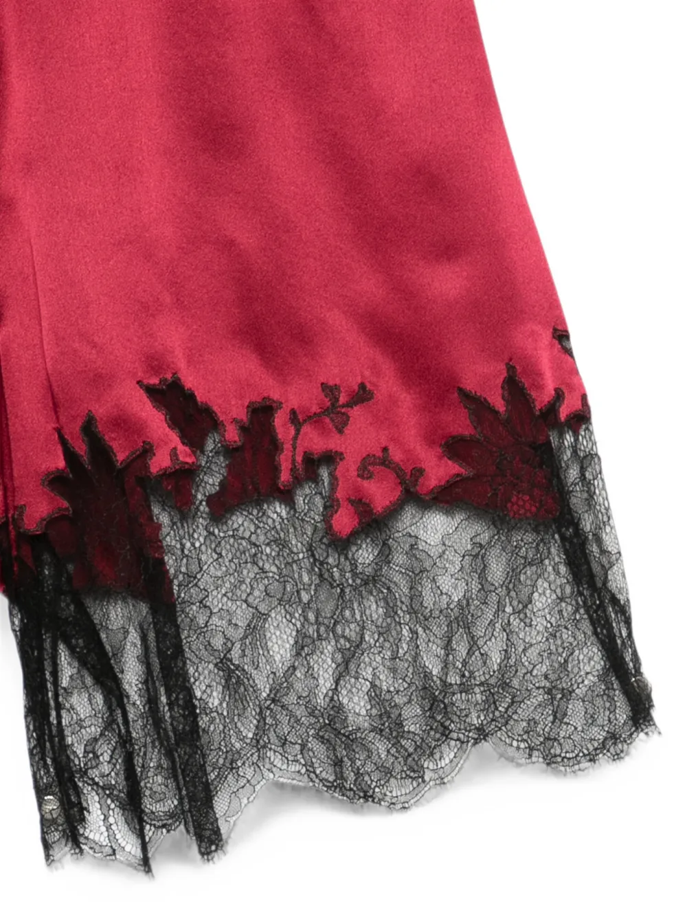 Carine Gilson Shorts met afwerking van kant Rood