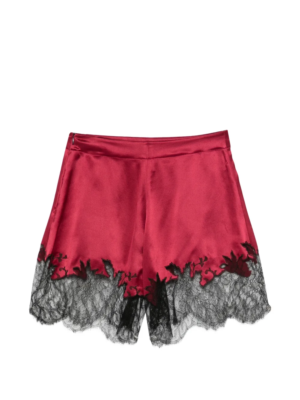 Carine Gilson Shorts met afwerking van kant Rood