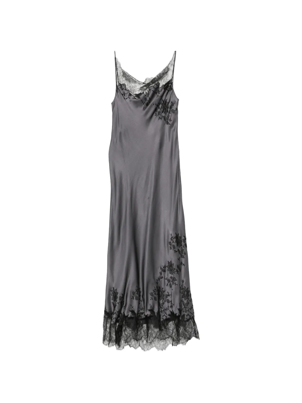 Carine Gilson Abito con scollo drappeggiato - Grigio