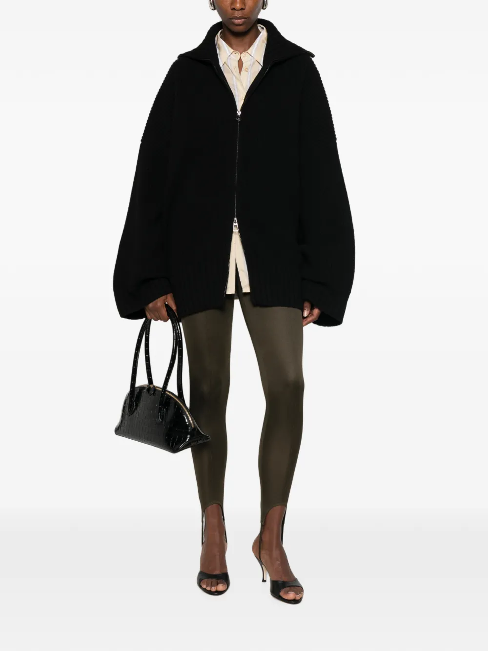 The Frankie Shop Caserta legging met voetbanden Groen