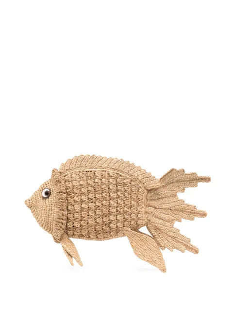 Anya Hindmarch fish-shape woven clutch bag