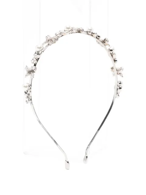Self-Portrait bow-detail crystal-embellished headband
