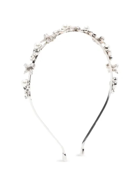 Self-Portrait bow-detail crystal-embellished headband