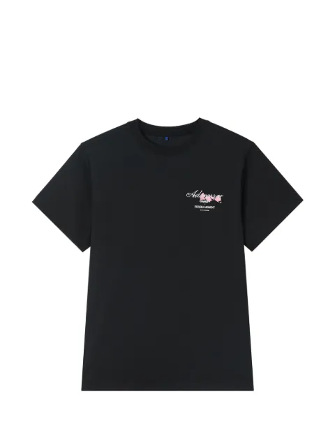 Ader Error logo-print pleated T-shirt