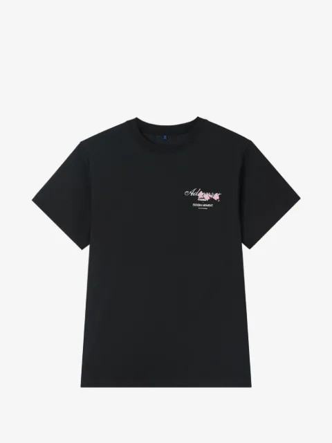 Ader Error logo-print pleated T-shirt