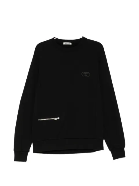 Undercover zip-detail embroidered sweatshirt