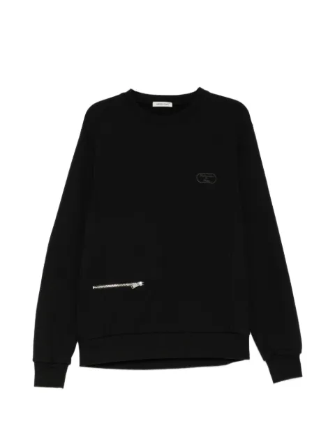 Undercover zip-detail embroidered sweatshirt