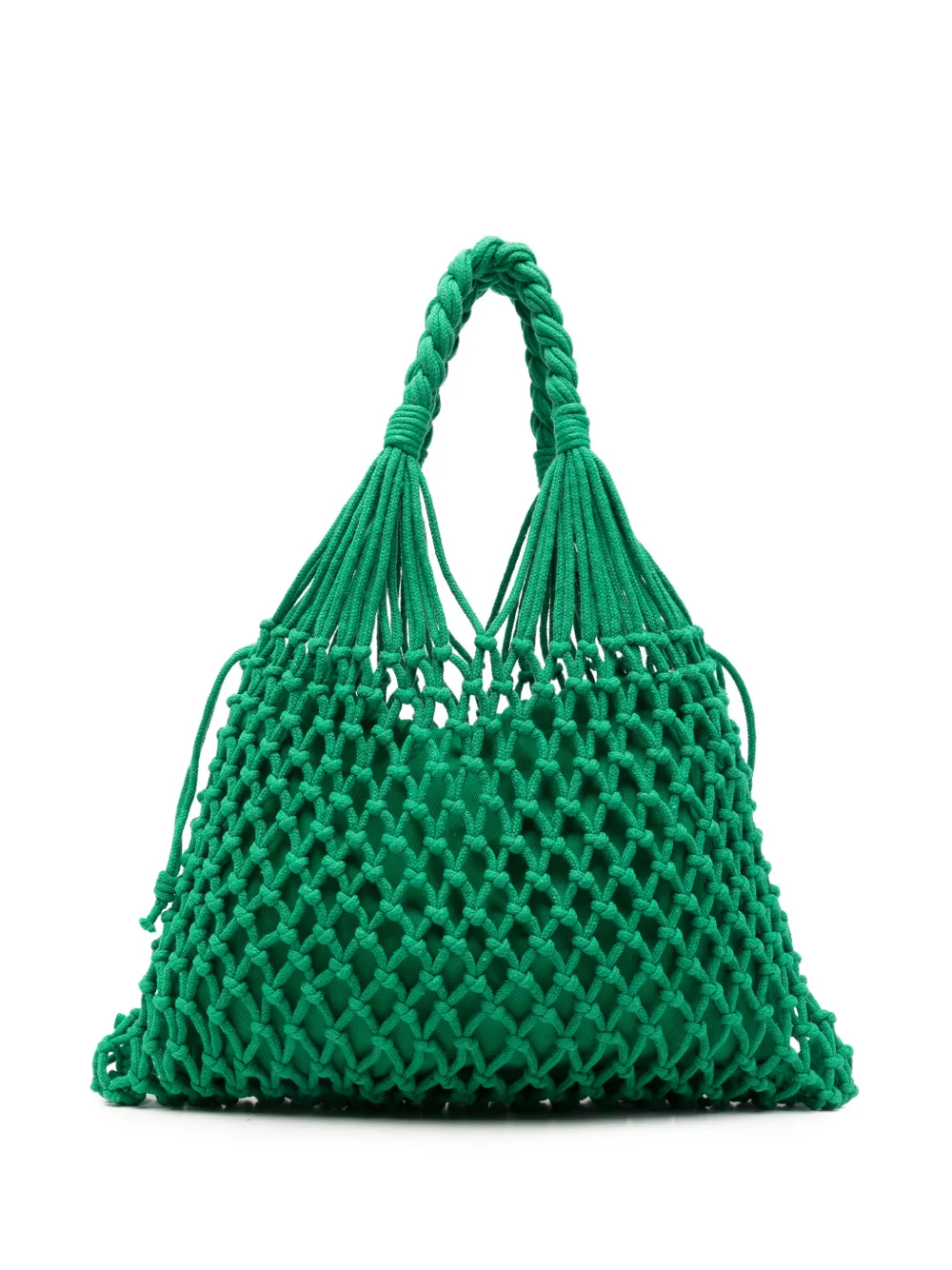 The Frankie Shop Naia macramé-knit tote bag - Grün