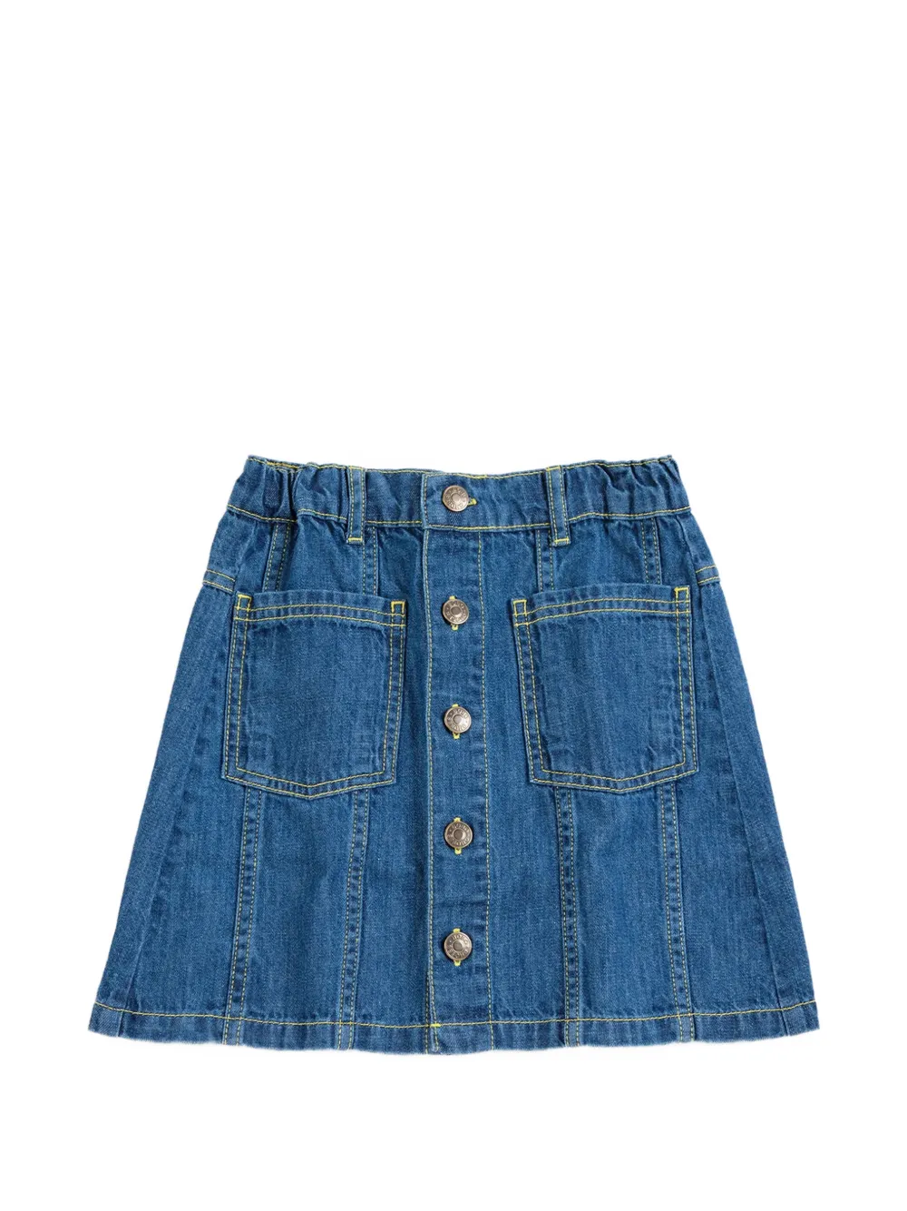 Bobo Choses button-up patch-pocket skirt - Blau