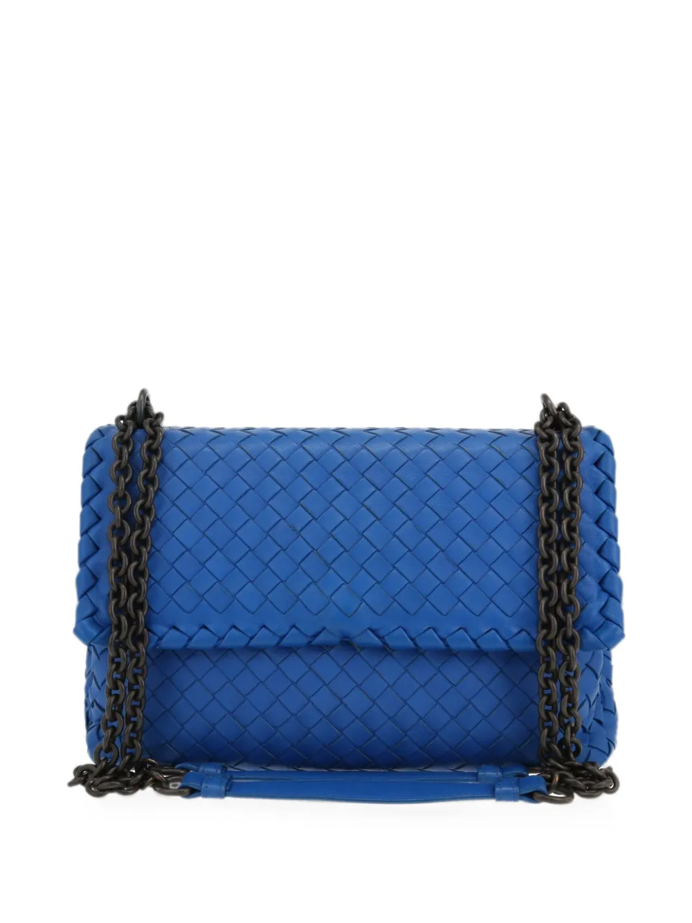 Bottega Veneta Pre-Owned Olimpia intrecciato shoulder bag - Blau