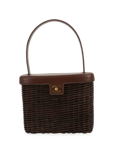 CHANEL Pre-Owned bolsa de hombro con cierre giratorio y logo CC 1999