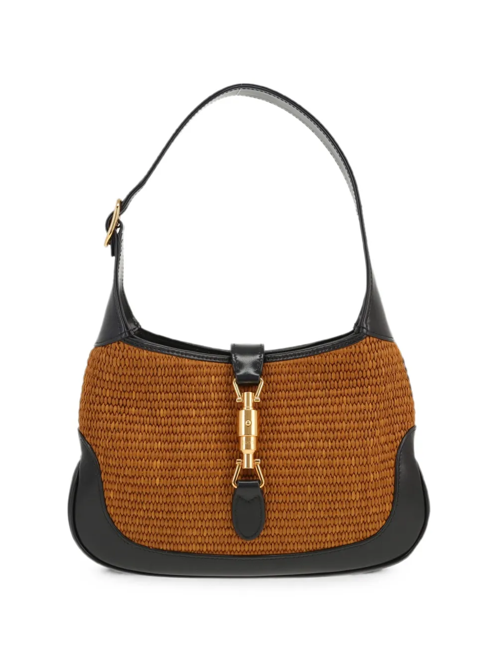 Gucci Pre-Owned Jackie 1961 raffia shoulder bag - Braun