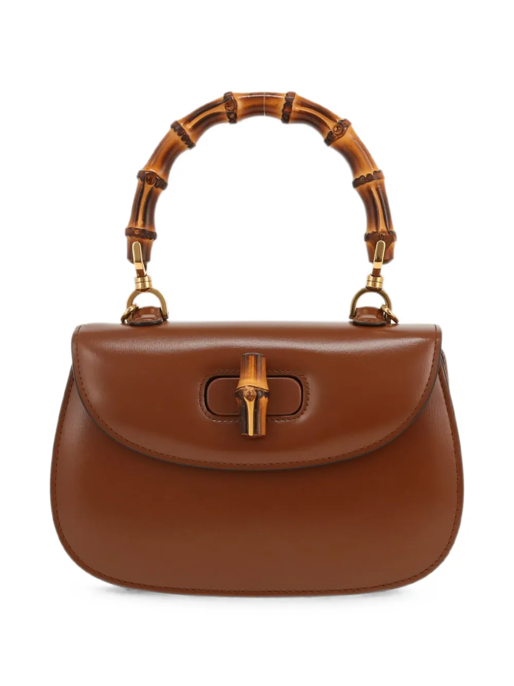 Gucci Pre-Owned 2020`s bamboo-handle turn-lock handbag - Marrone