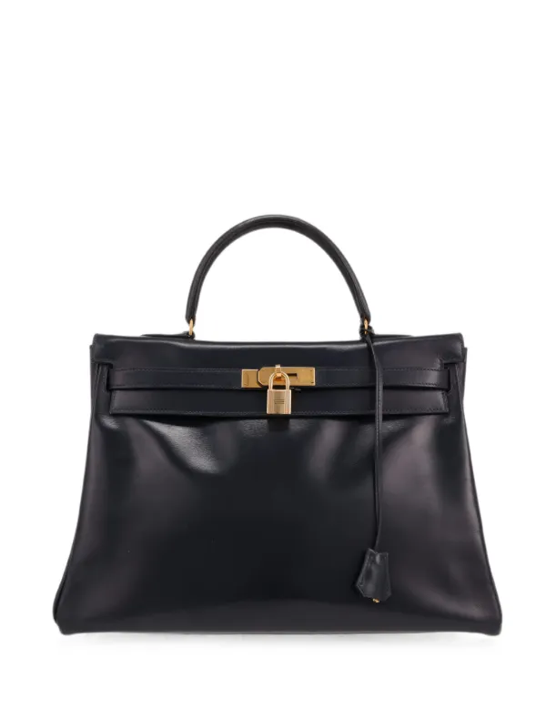 Hermès Pre-owned 1991 35 Kelly Handbag in Blue
