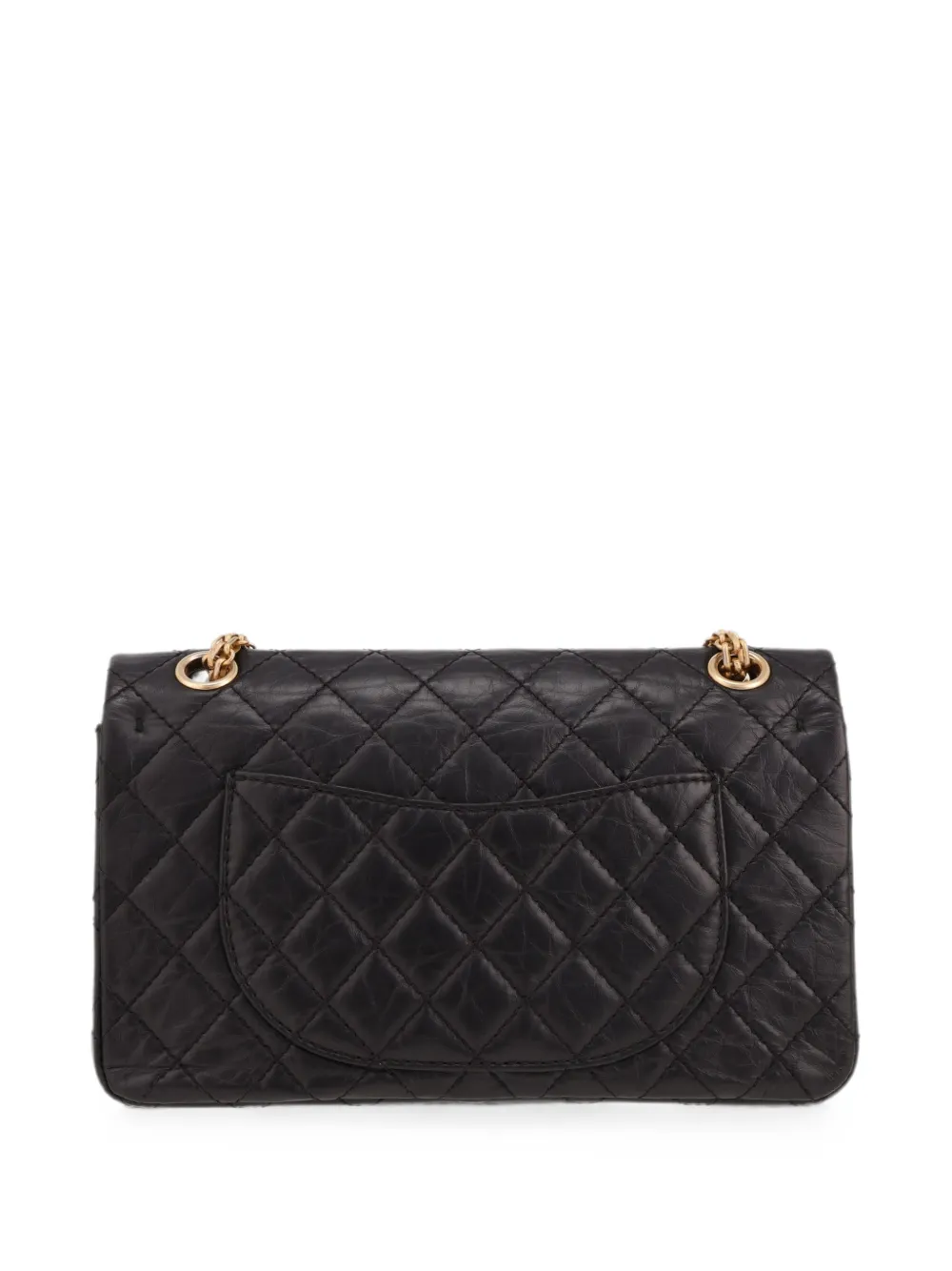 CHANEL Pre-Owned 2017 2.55 gewatteerde schoudertas Zwart