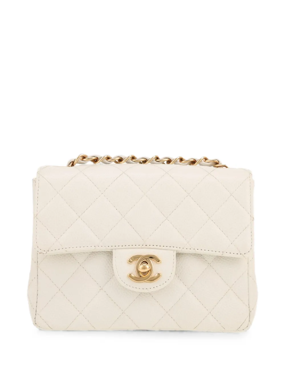 CHANEL Pre-Owned 2004 Mini Carré quilted shoulder bag - Toni neutri