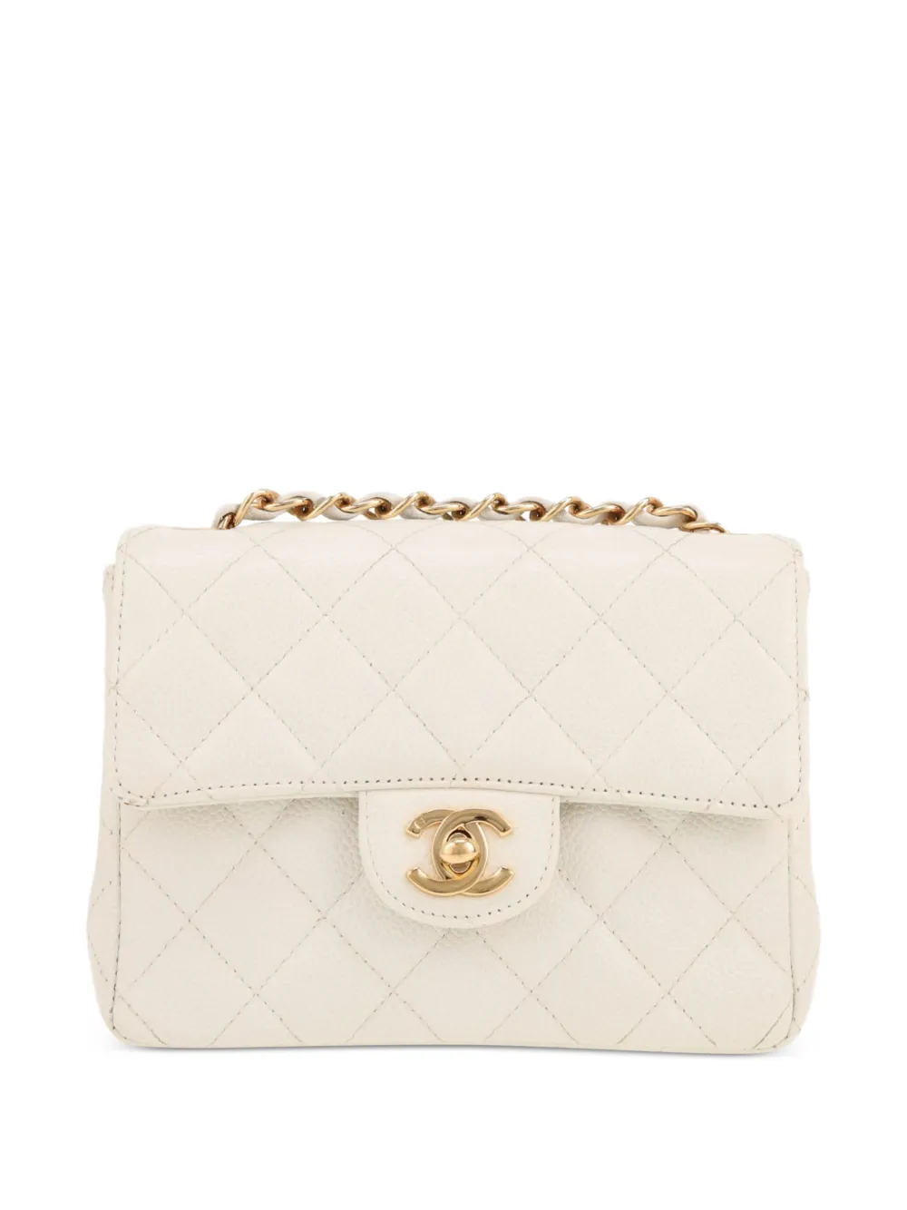 CHANEL Pre-Owned 2004 Mini Carré quilted shoulder bag - Toni neutri