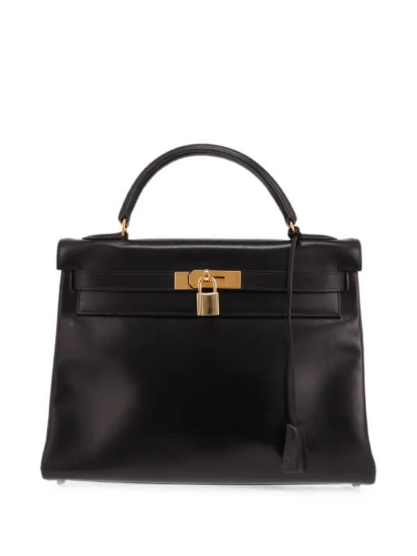 Hermès Pre-Owned 1992 ケリー 32 ハンドバッグ | ブラック | FARFETCH JP