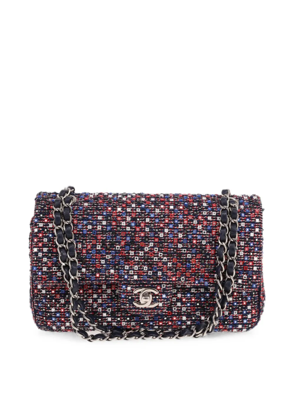 CHANEL Pre-Owned 2016 Timeless Classic rhinestone-embellished cross body bag - Blu