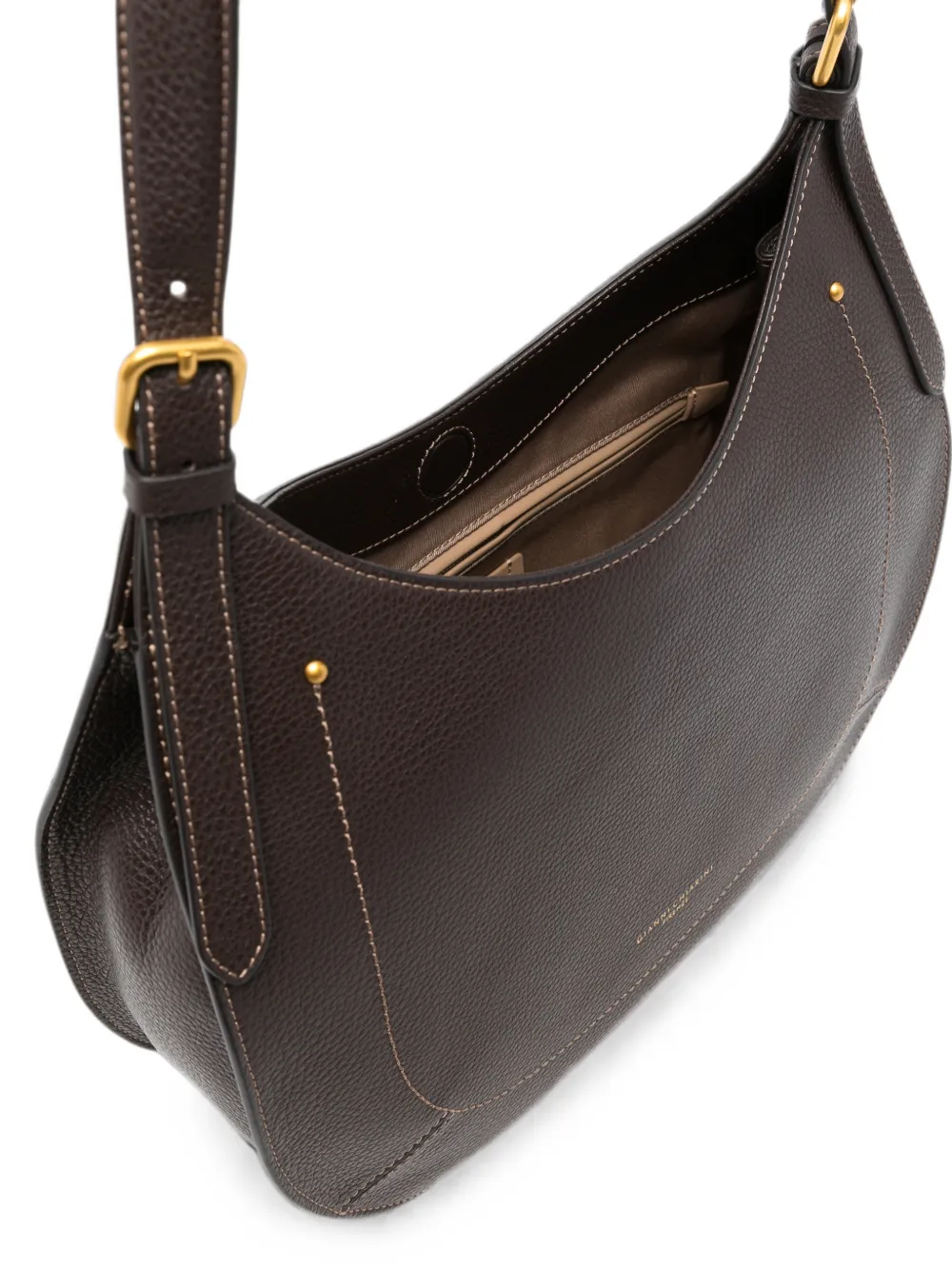 GIANNI CHIARINI Gabry leren schoudertas Bruin
