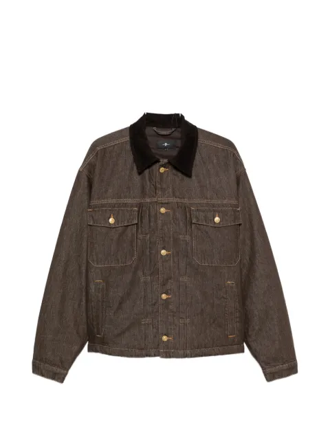 7 For All Mankind corduroy-collar denim jacket