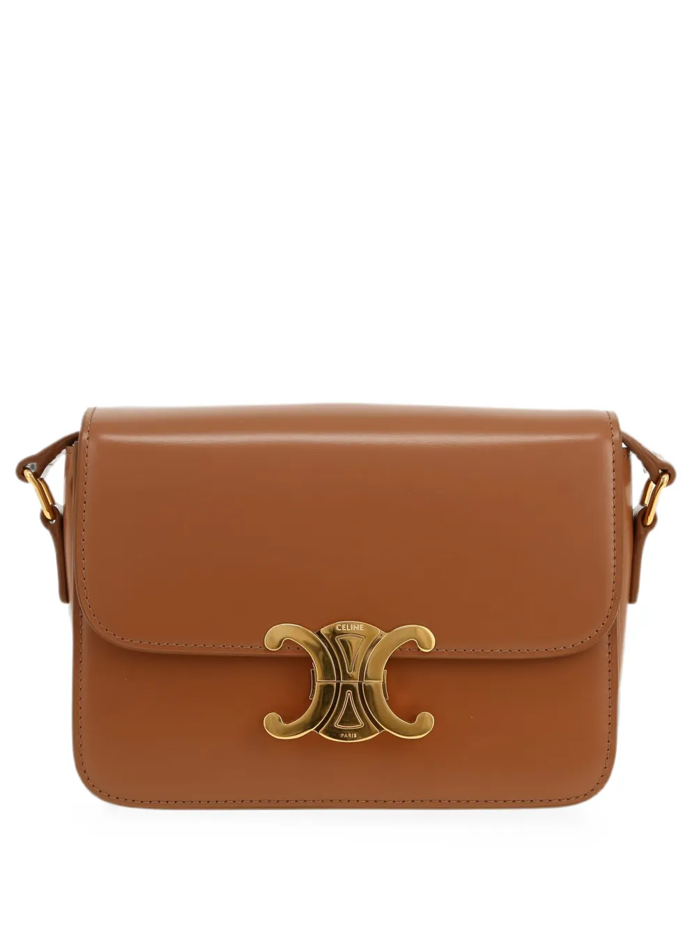 Celine Pre-Owned 2020s Triomphe shoulder bag - Braun