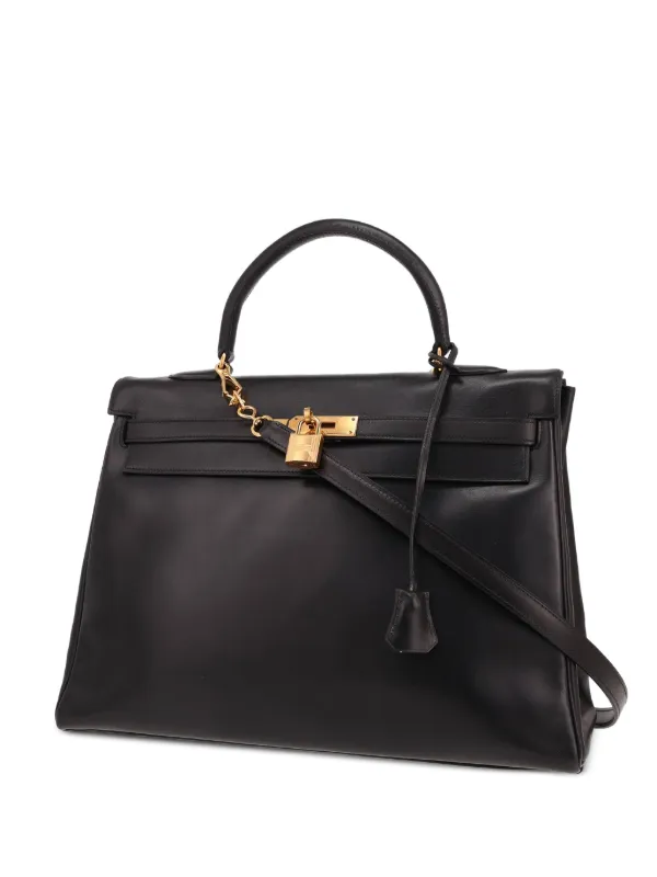 Hermès Pre-owned 1978 35 Kelly Tote Bag in Black