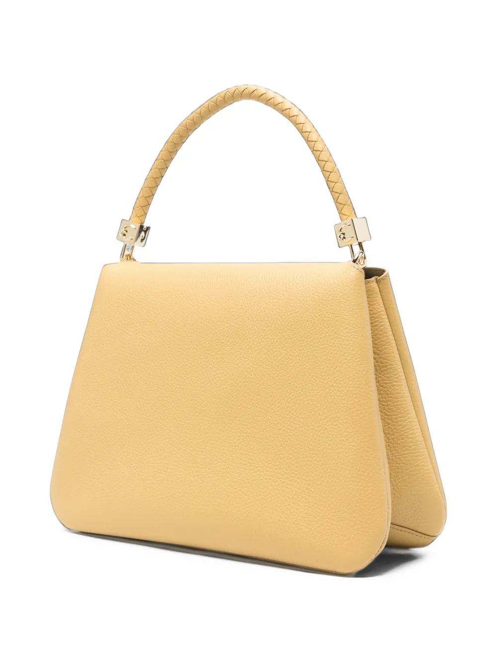 Coccinelle Tiggy braided leather tote bag Beige