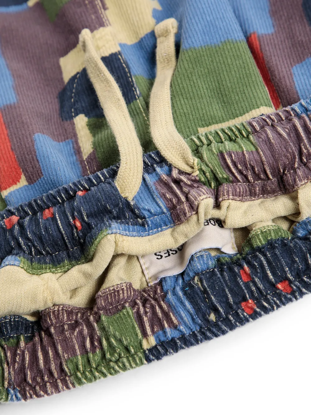 Bobo Choses Paint Forest ribfluwelen broek met camouflage Blauw