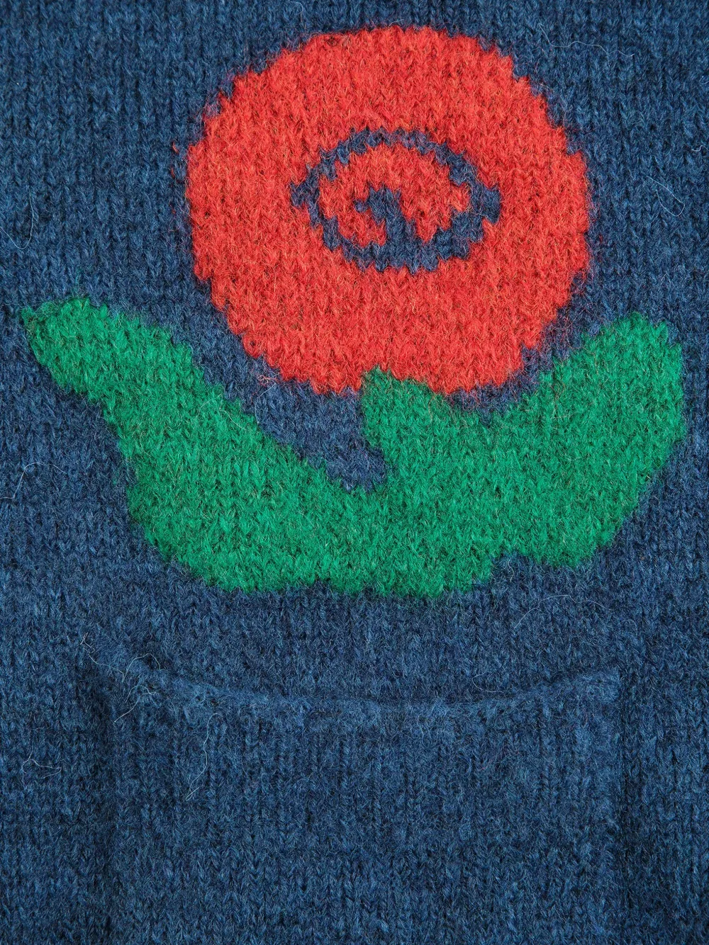 Bobo Choses Stamp Bloom vest met jacquard Blauw