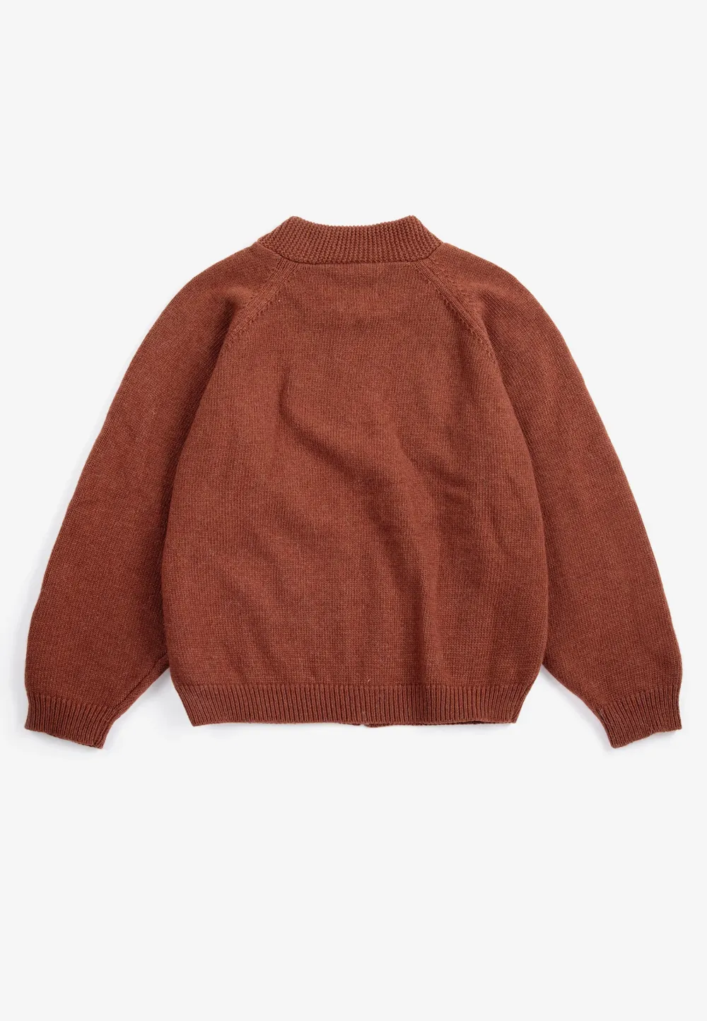 Bobo Choses Mush Monster Duo vest met rits en jacquard Bruin