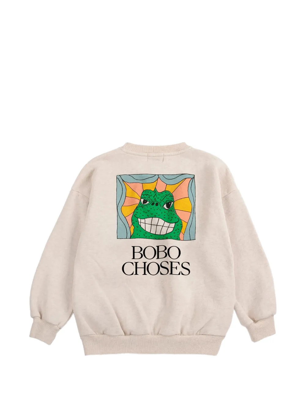 Bobo Choses Beast sweater met grafische print Beige