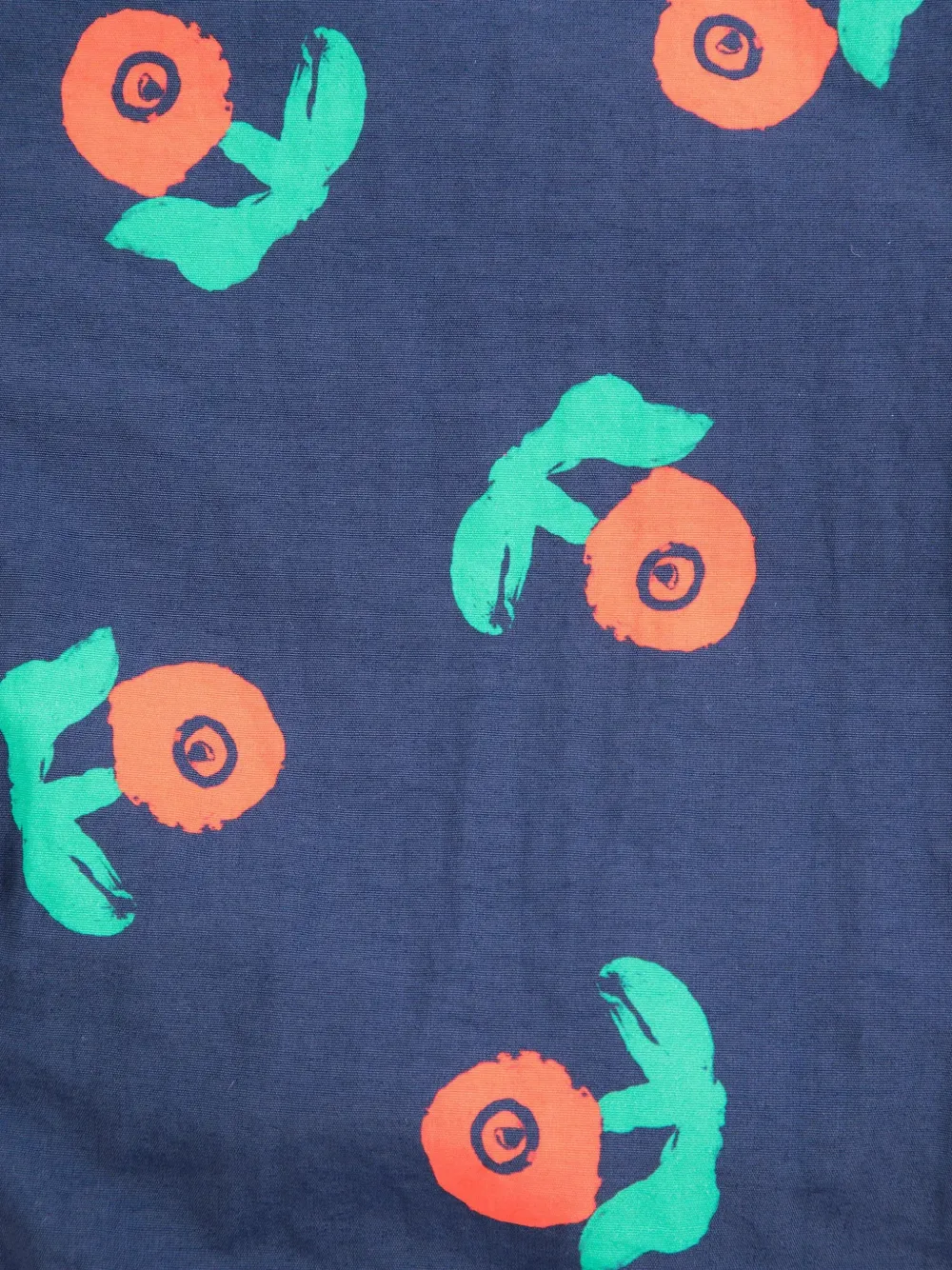 Bobo Choses Stamp Bloom jack met sherpa-kraag en kersenprint Blauw