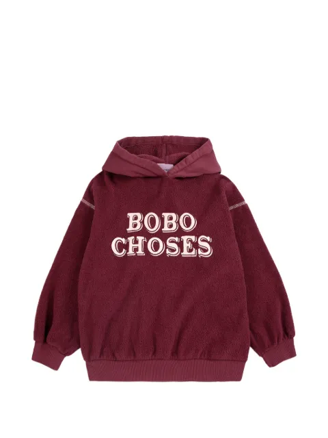 Bobo Choses embossed fleece hoodie