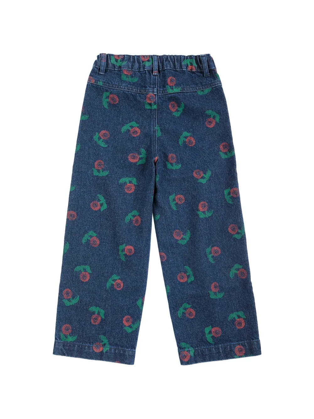 Bobo Choses Bloom jeans met kersen-print Blauw