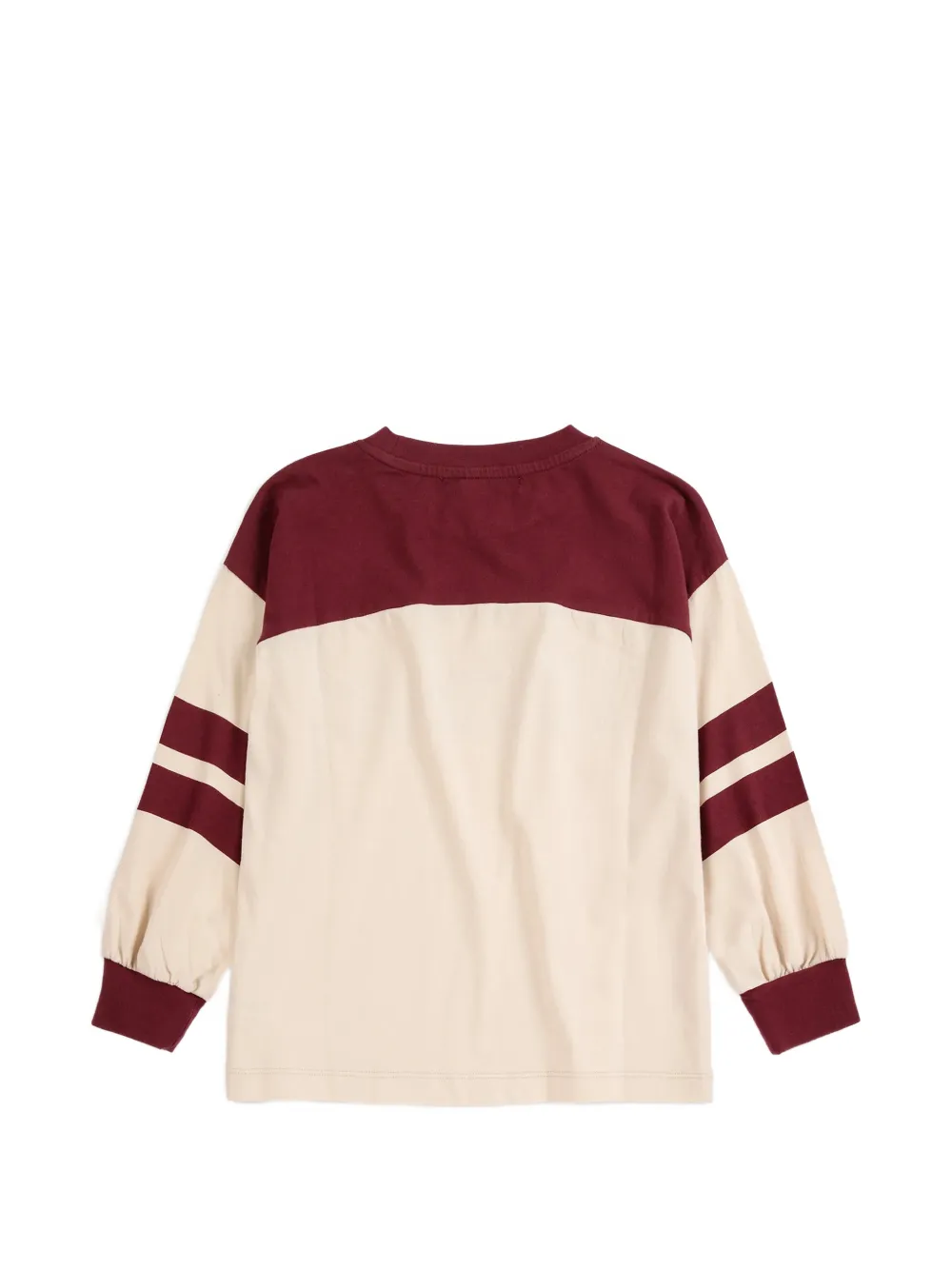 Bobo Choses T-shirt met colourblocking en lange mouwen Wit