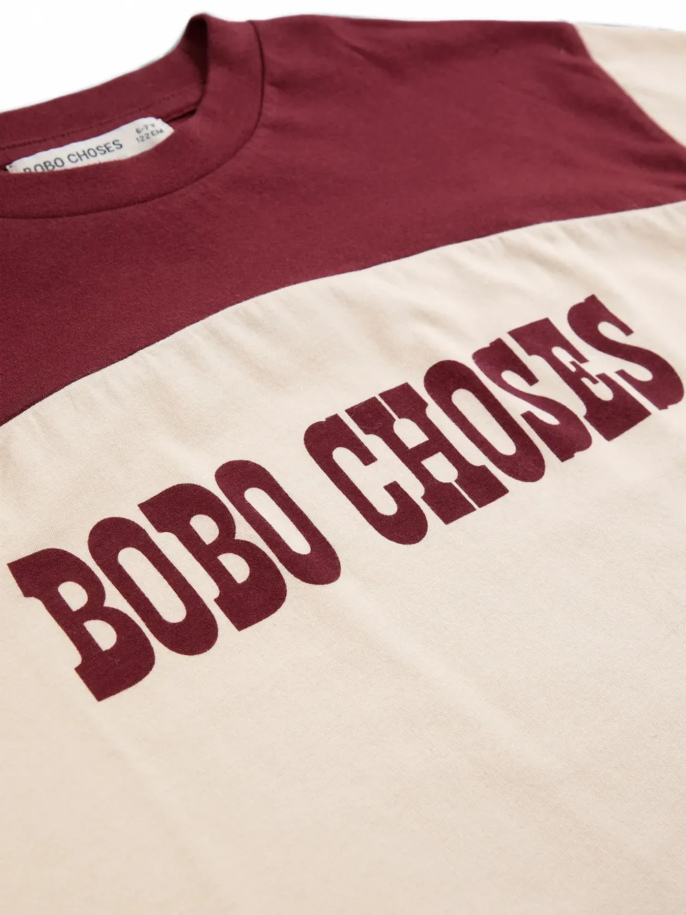 Bobo Choses T-shirt met colourblocking en lange mouwen Wit