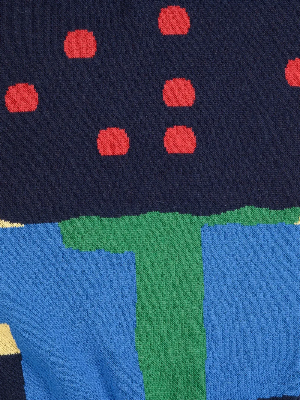 Bobo Choses Gebreide trui met borduurwerk en jacquard Blauw