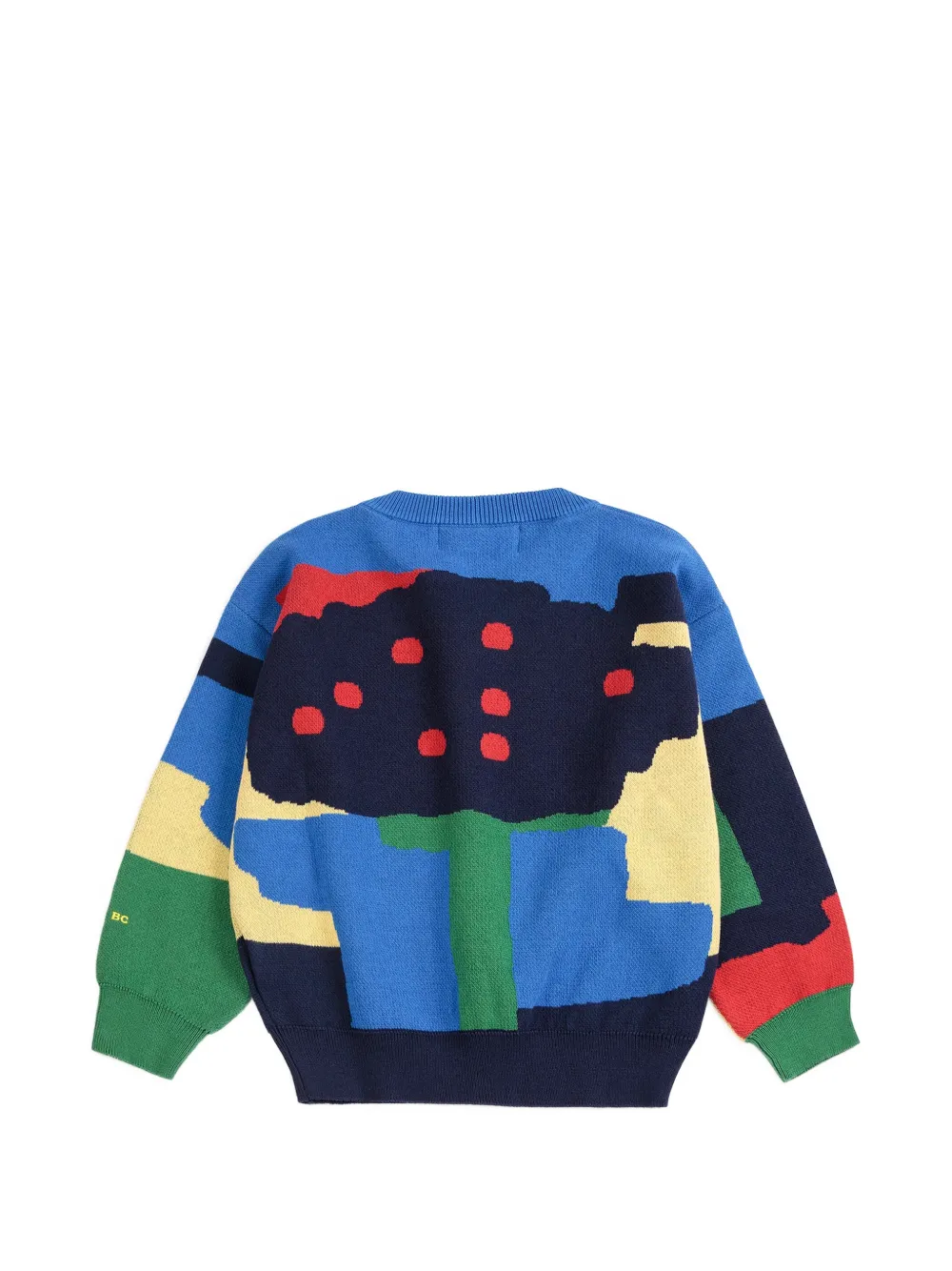 Bobo Choses Gebreide trui met borduurwerk en jacquard Blauw
