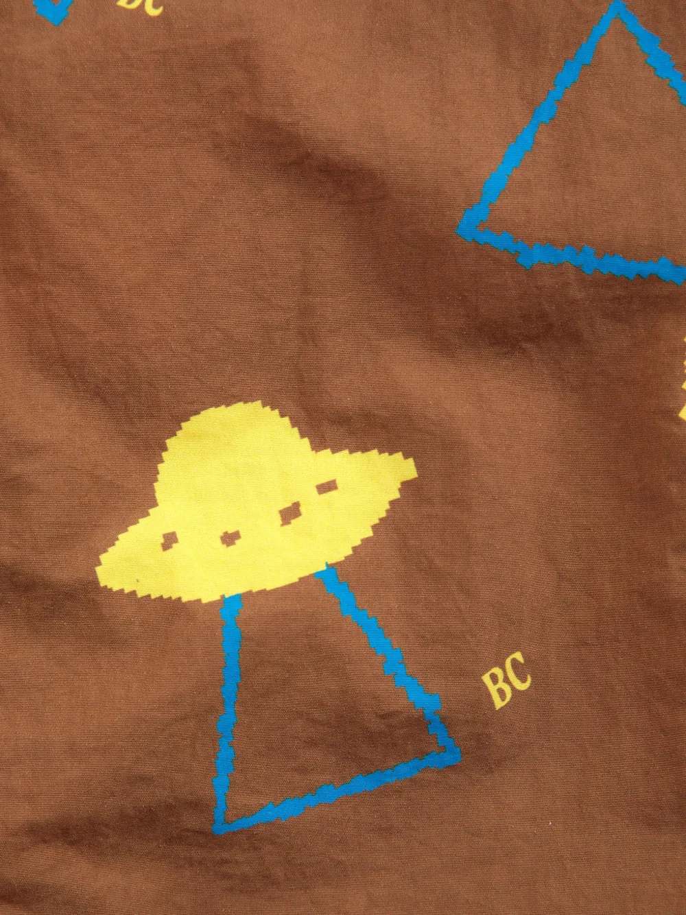 Bobo Choses Pixel Abduction omkeerbaar jack met fleecetextuur Bruin