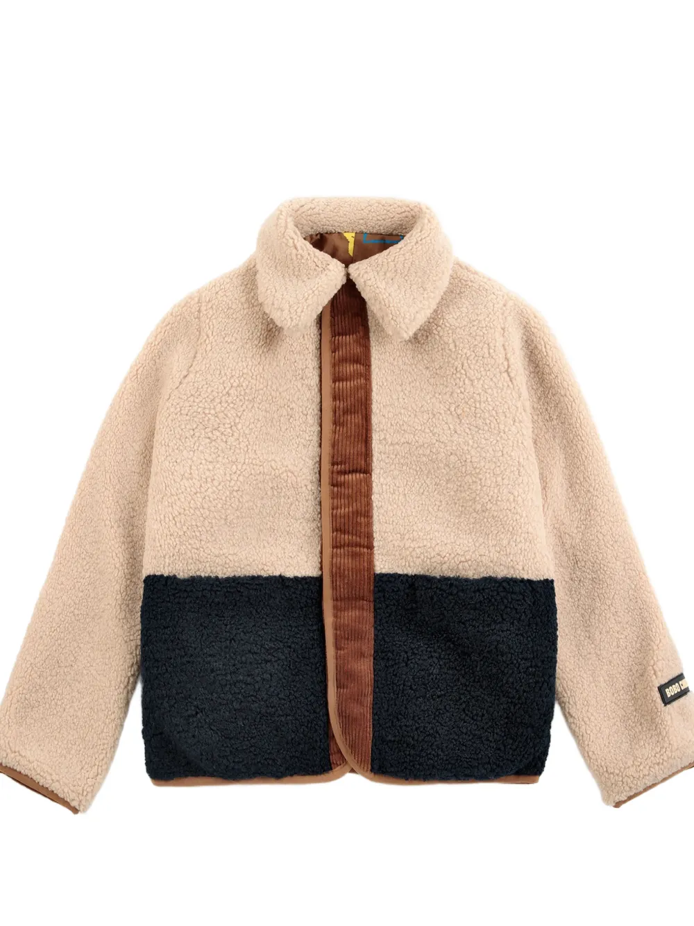 Bobo Choses Pixel Abduction omkeerbaar jack met fleecetextuur Bruin