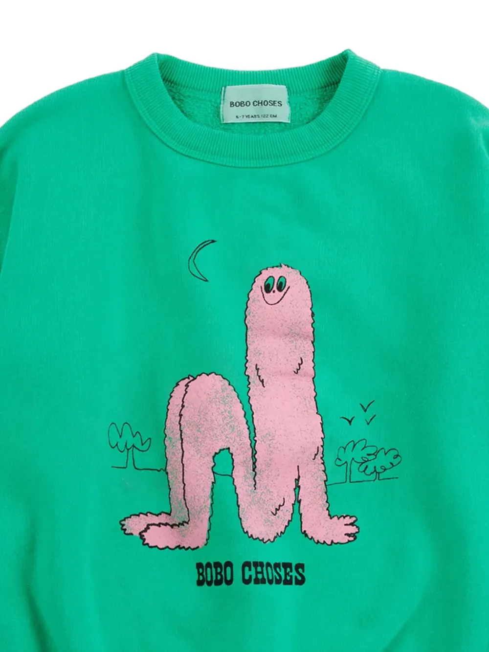 Bobo Choses Puff sweater met grafische print en lange mouwen Groen